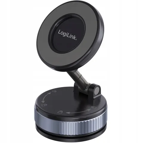LogiLink Smartphone-Magnethalter, 2 Arme, schwarz – Bild 1