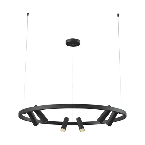 Maytoni Satellite LED pendant light 3,300 K, black – image 1