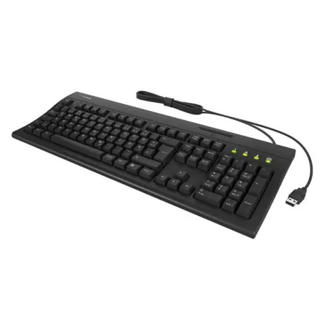 KEYSONIC 61082 - Keyboard, USB, with SmartCard reader, black – image 1