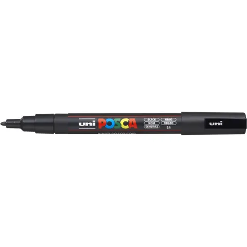 Verfstift Posca PC3M F zwart – afbeelding 1