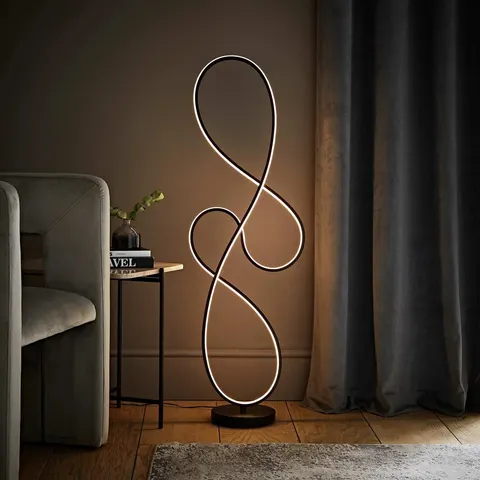 ValueLights Infinity Swirl LED Base Only Floor Lamp - Black – image 1