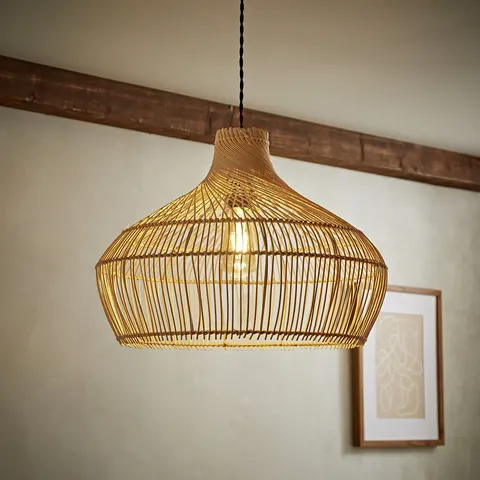 ValueLights Anais Natural Wicker Effect Ceiling Shade – image 1
