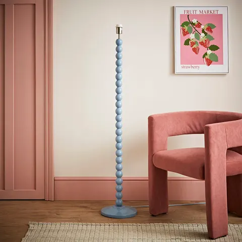 ValueLights Bobbles Powder Blue Floor Lamp Base Blue – image 1