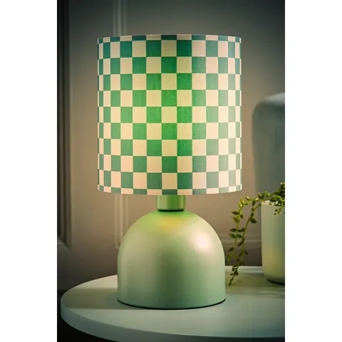 Miley Green Checker Table Lamp – image 1