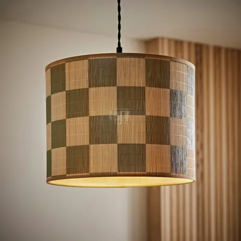 ValueLights Lori Green Checkerboard Bamboo Shade – image 1