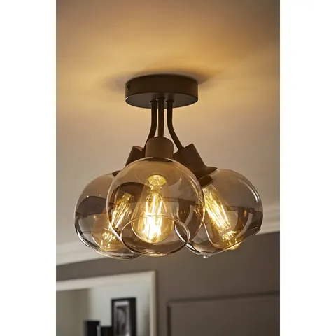 Bellamy Black Glass Bubble Ceiling Light – image 1