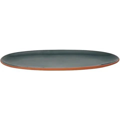 Dexam Sintra Glazed Terracotta Oval Serving Platter Ink Blue – image 1