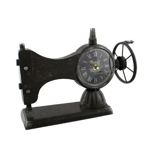 Hometime Metal Mantel Clock - Sewing Machine – image 1
