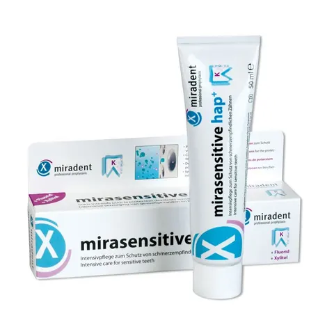 Miradent Zahncreme mirasensitive hap+ – Bild 1