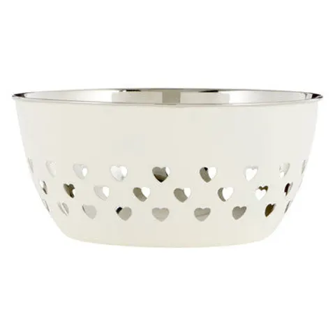 Hearts Design Ivory Bowl. White – image 1