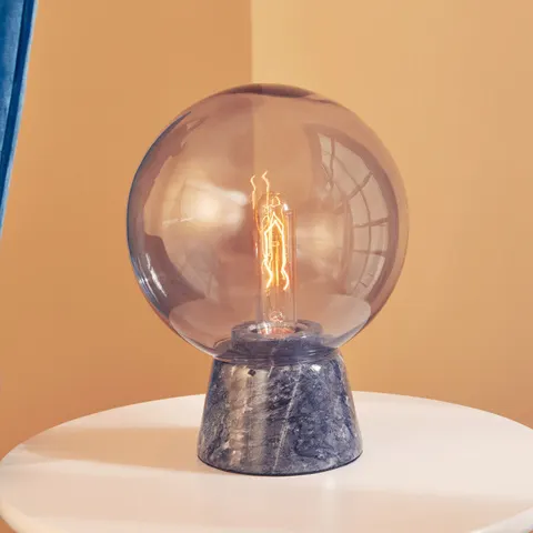 Lamonte Globe Lamp with Black Marble Base – image 1