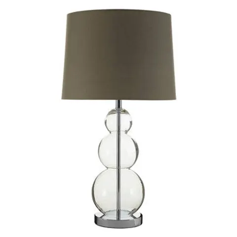 Orsina Luke Grey Fabric Shade Table Lamp – image 1