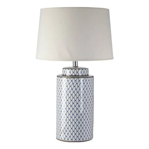 Ceramic Table Lamp with Cream Shade | Sorino – image 1
