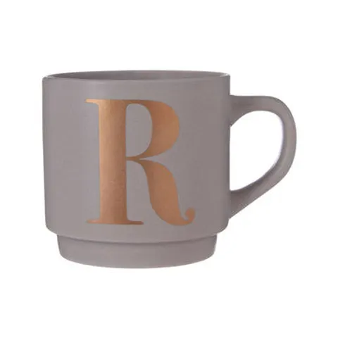 Grey Monogram Mug R | Signet – image 1