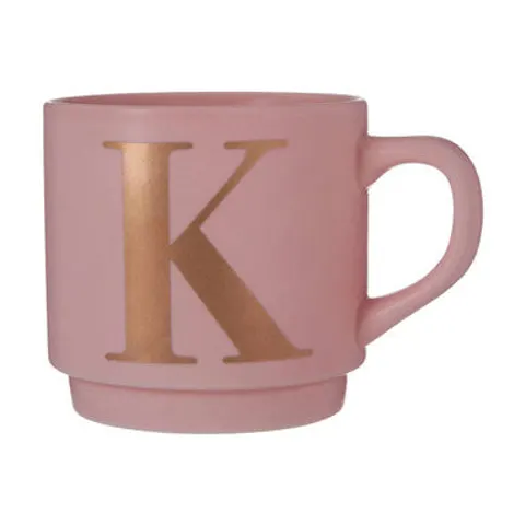 Pink Monogram Mug K | Signet – image 1
