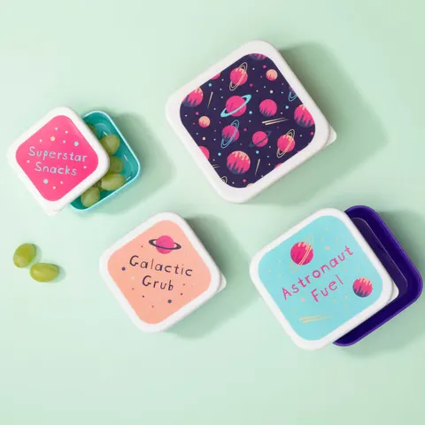 Set of 4 Space Design Lunch Boxes | Mimo – image 1