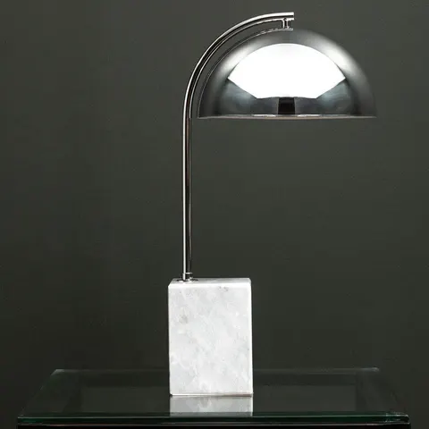 Interiors by Premier Table Lamp With Chrome Shade Grey – image 1