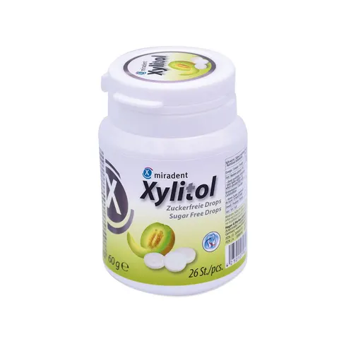 Miradent Xylitol Drops Melon Dose 60g – Bild 1