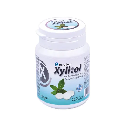 Miradent Xylitol Drops Mint Dose 60g – Bild 1