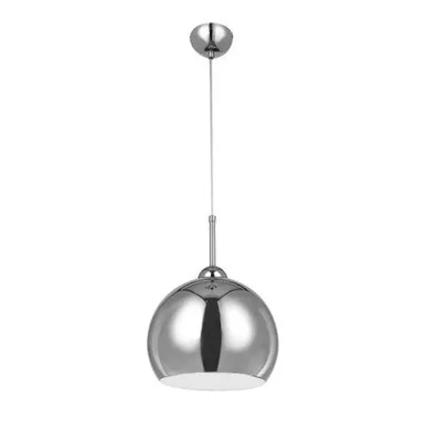 Interiors by Premier Osborn Chrome and White Inside Pendant Light – image 1