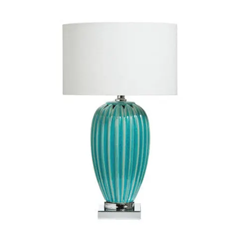 Apus Ceramic Table Lamp in Turquoise White, Blue – image 1