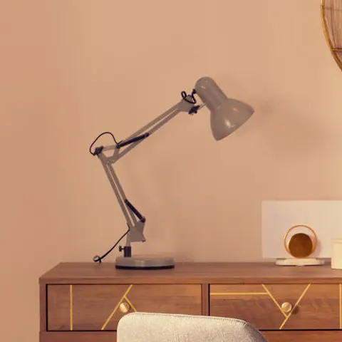 Orsina Versatile Matte Grey Metal Lamp, Practical Desk Lamp, Functional Table Lamp, Adjustable Height Modern Lamp – image 1