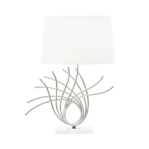 Orsina Brushed Chrome Spoke Table Lamp – image 1
