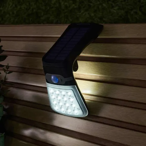BHS Hesper 2.5 Watt LED Outdoor Solar Wall Light & Sensor, Black – image 1