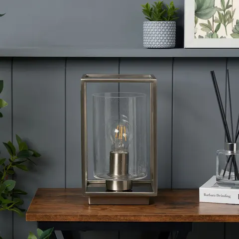 BHS Hardy Table Lamp, Nickel – image 1