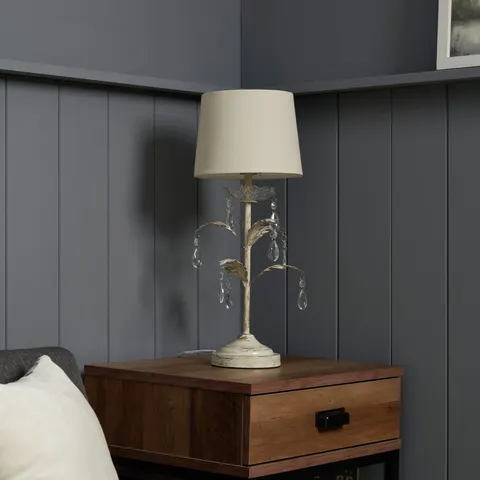 BHS Paisley Cream Table Lamp – image 1