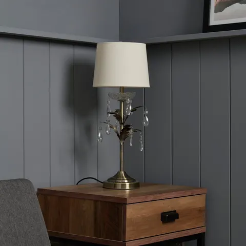 BHS Paisley Table Lamp, Antique Brass – image 1