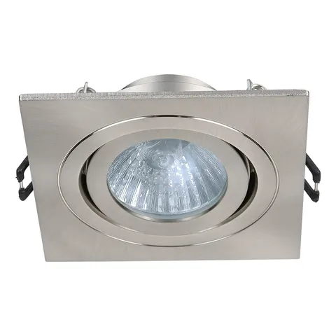 Cali Square Tiltable Recessed Downlight Satin Nickel IP65 – image 1