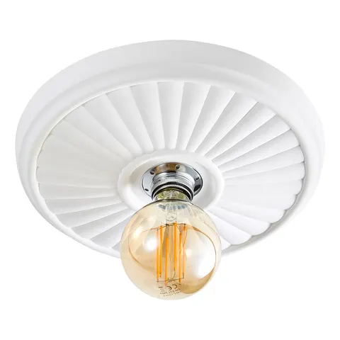 Lucena Medium Semi Flush Ceiling Light White – image 1