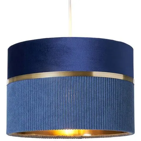 BHS Violet 30cm Blue Mixed Fabric Easyfit Shade – image 1