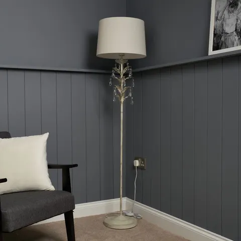 BHS Paisley Floor Lamp Cream 1 – image 1