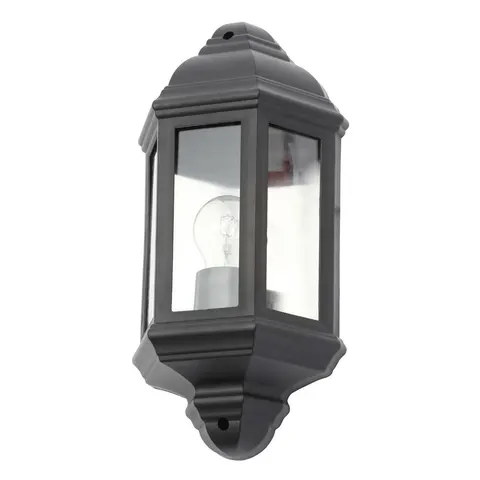 Athena Outdoor Wall Lantern Black IP44 – image 1