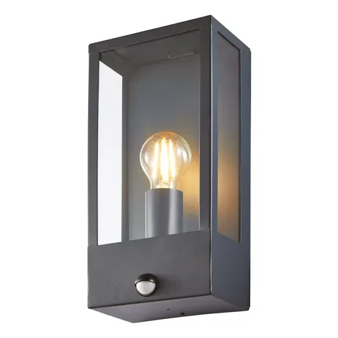 BHS Wallace Outdoor Wall Light with Sensor, Dark Grey – image 1