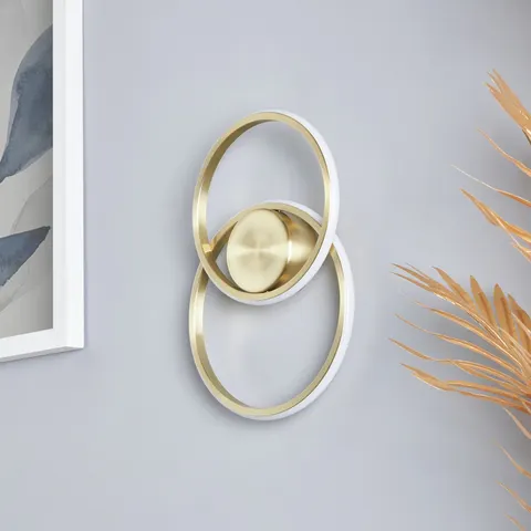 BHS Pei LED Rings Wall Light, Brass – image 1