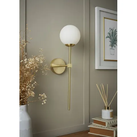 BHS Ariana Metal Rechargeable Wall Light - Brass – image 1