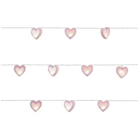 Glow Heart Wooden Love LED String Lights - Pink – image 1