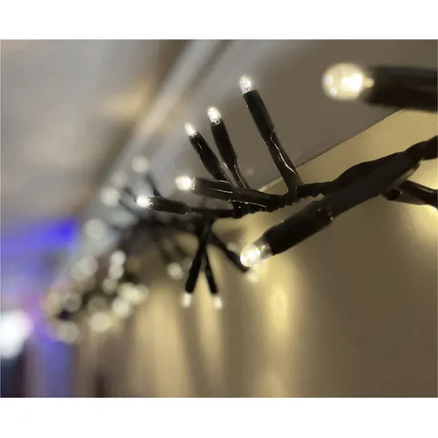 Cluster Lights Black Rubber IP65 5m/250 LED Cool White – image 1