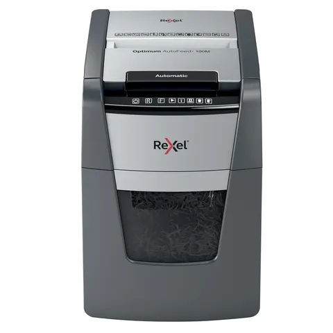 Rexel Optimum AutoFeed+ 100M 34L P5 Micro Cut Shredder – image 1
