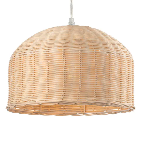 Firstlight Rattan Solid 31cm Pendant Light Traditional Style in Natural – image 1