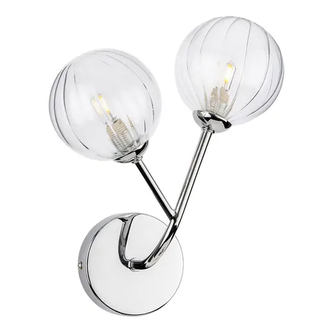 Firstlight Armed Sconce Chrome/Clear 29cm H X 23cm W X 14cm D – image 1