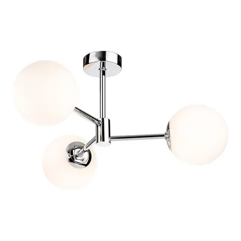Firstlight Splash 3-Light Semi-Flush Ceiling Light Modern Style with Opal Glass in Chrome – image 1