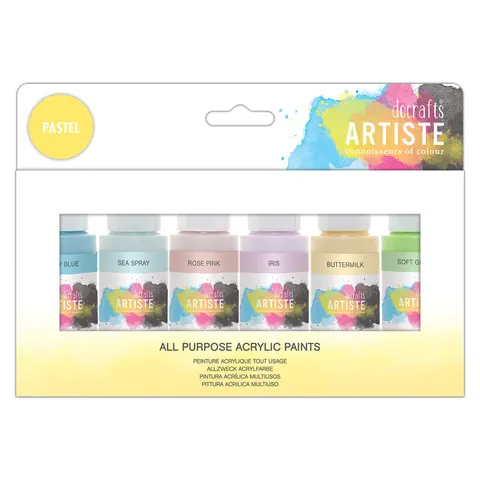 Artiste Acrylic Pack (6 Pack), Pastels, 2Oz – image 1