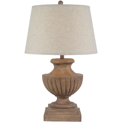 Marbelle Table Lamp With Edged Linen Shade – image 1
