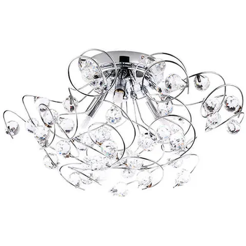 BHS Lila 3 Light Flush Ceiling Light, Chrome – image 1