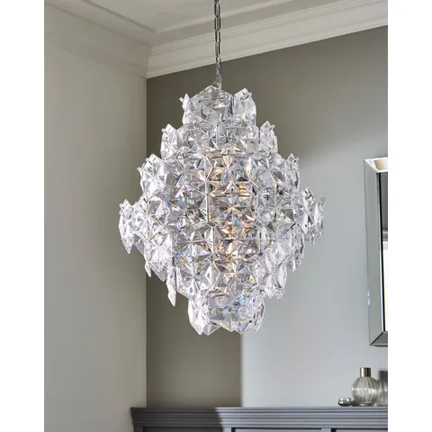 Chrome Pendant with Acrylic Tiles – image 1