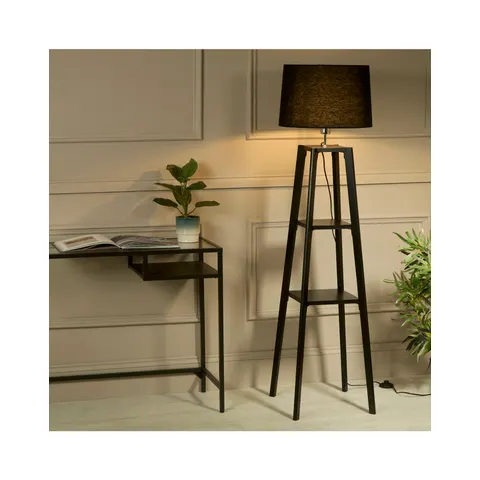 Lincoln Shelf Floor Lamp – Black – image 1